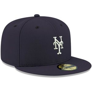 New Era New York Mets Navy White Logo 59FIFTY Fitted Hat